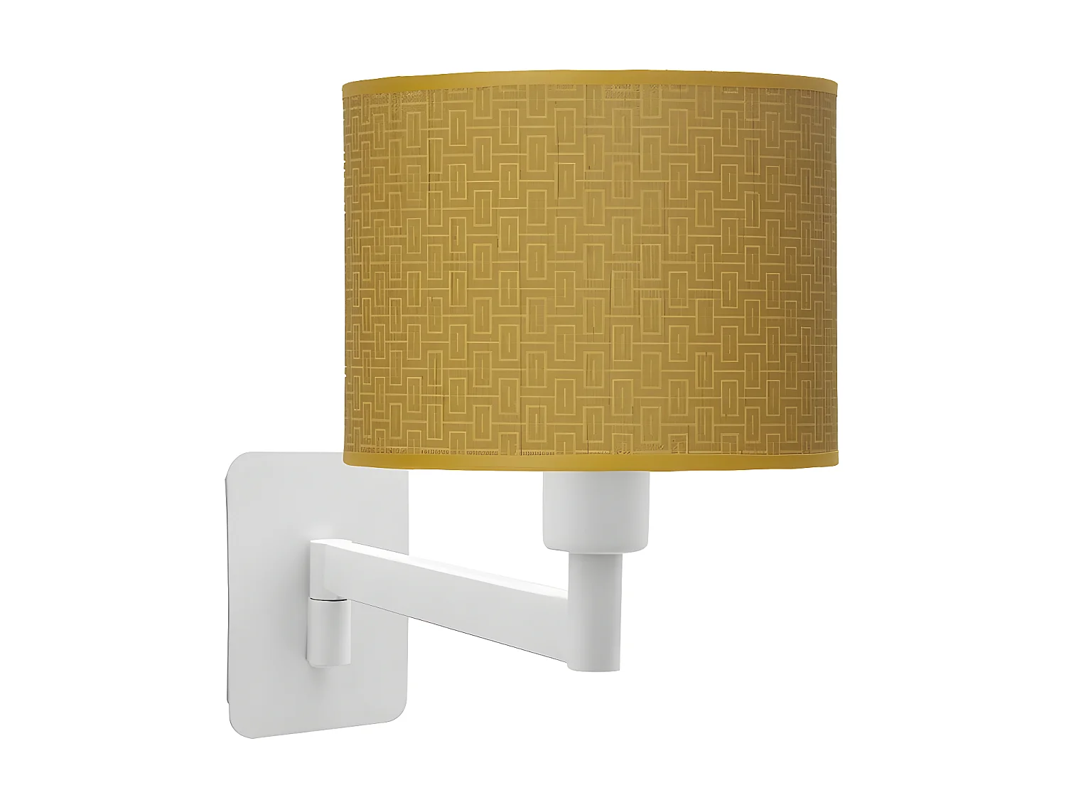 Aplique De Pared Modelo Moda Amarillo Con Pantalla