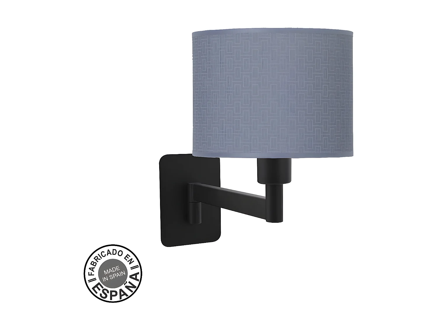 Aplique Con Pantalla Modelo Moda Azul De 1 Luz