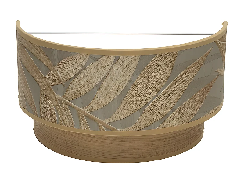 Aplique De Pared Modelo Samoa Marron Con Pantalla