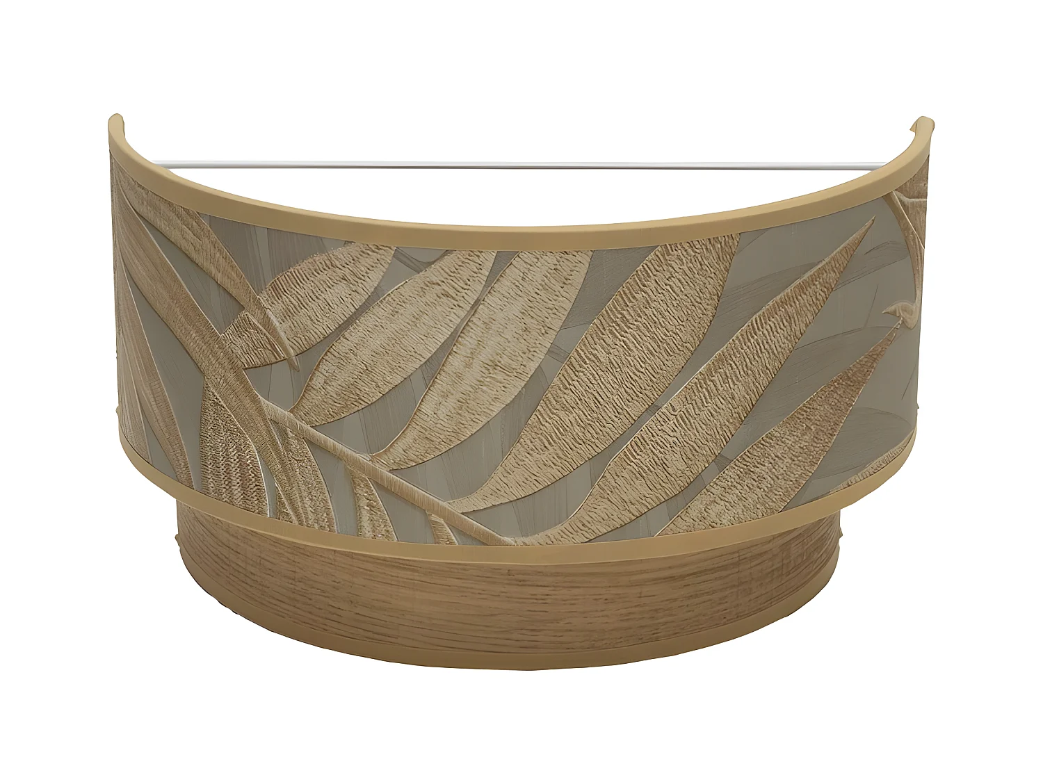 Aplique De Pared Modelo Samoa Marron Con Pantalla