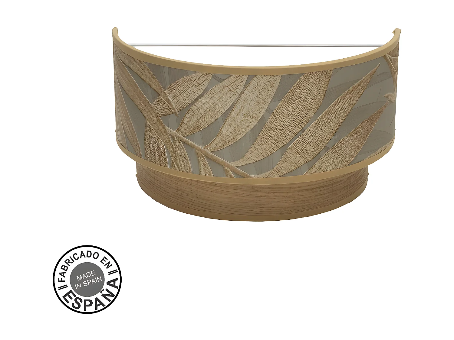 Aplique De Pared Modelo Samoa Marron Con Pantalla