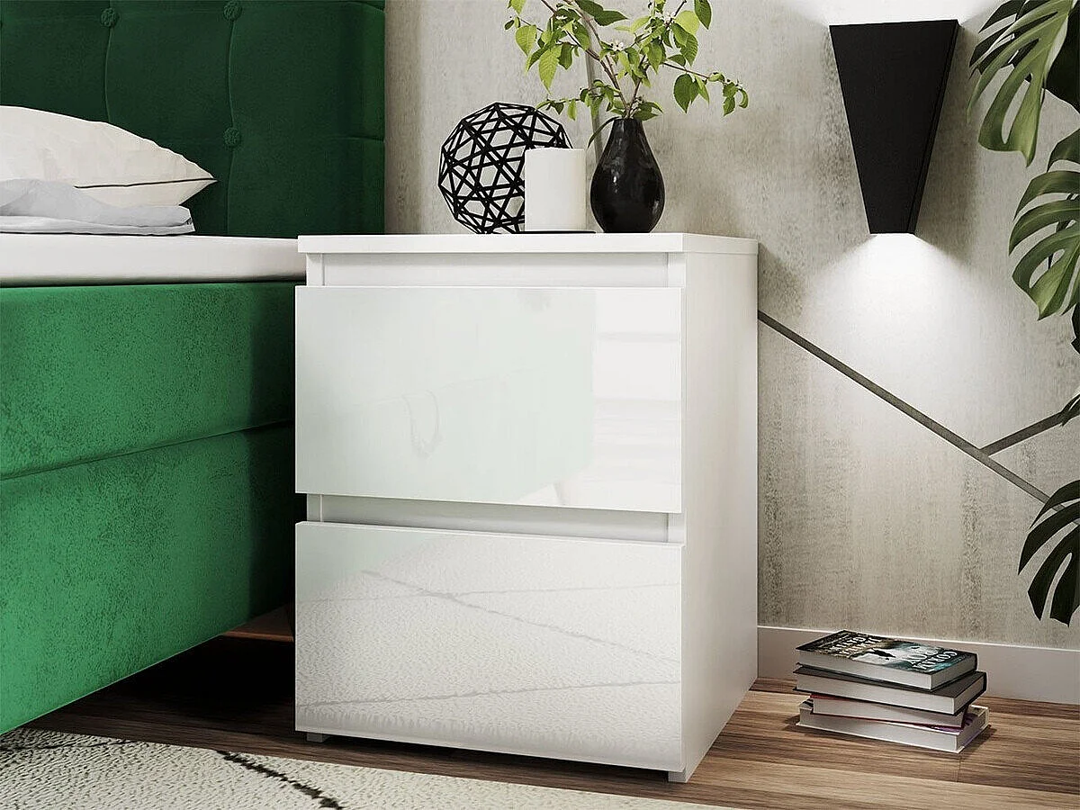 Mesa de cabeceira Mandeville 107, Número de gavetas: 2, 4x3x3cm