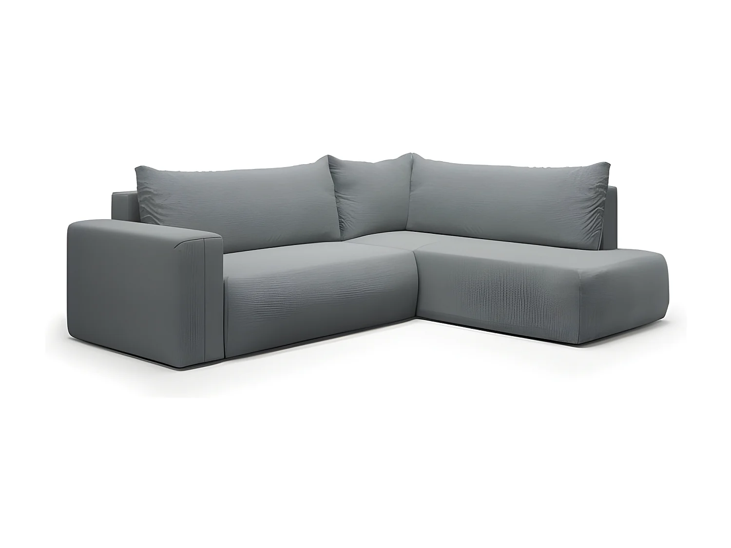 Canapé d'angle convertible LETTIO gris foncé
