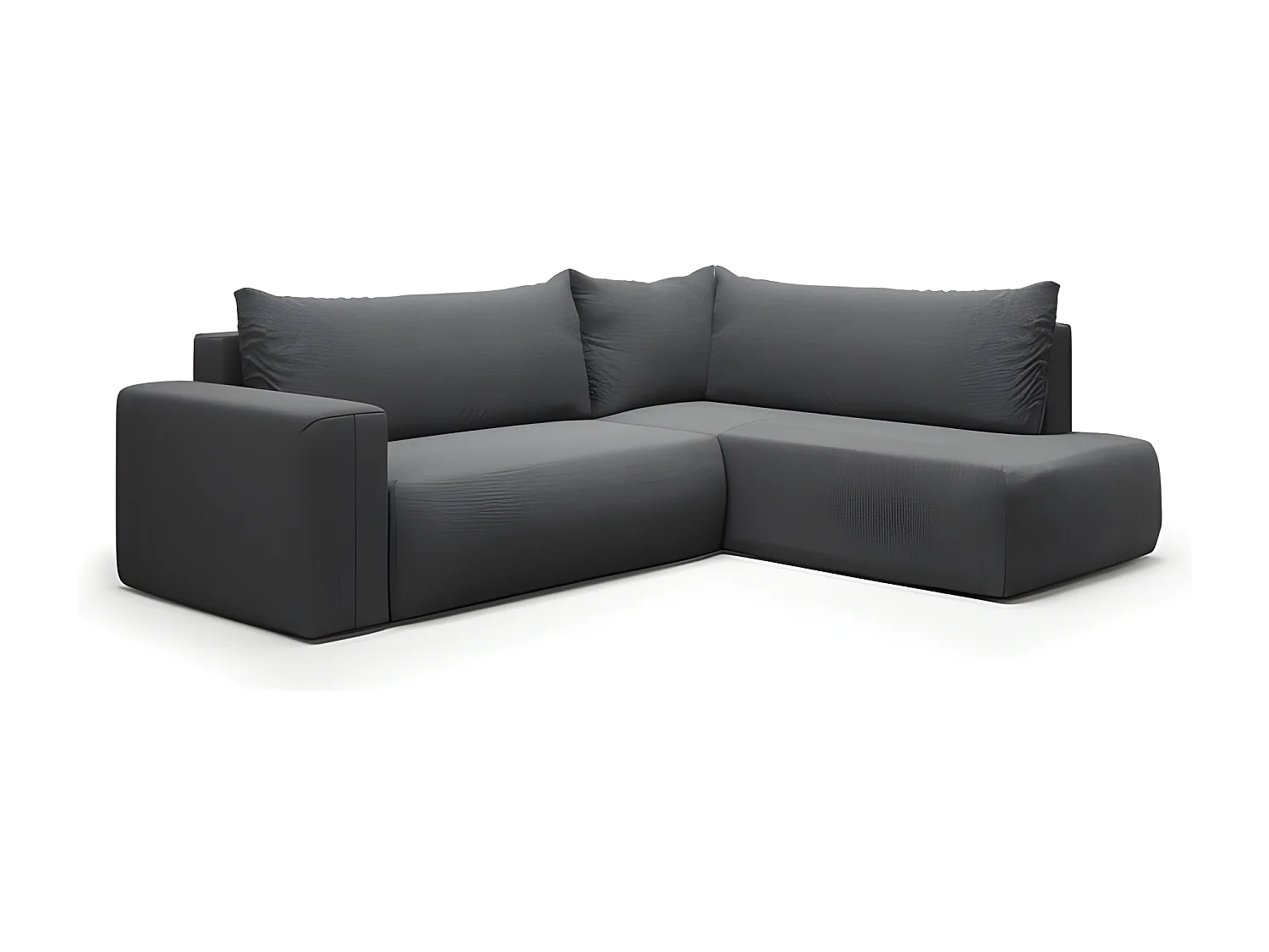 Canapé d'angle convertible LETTIO noir