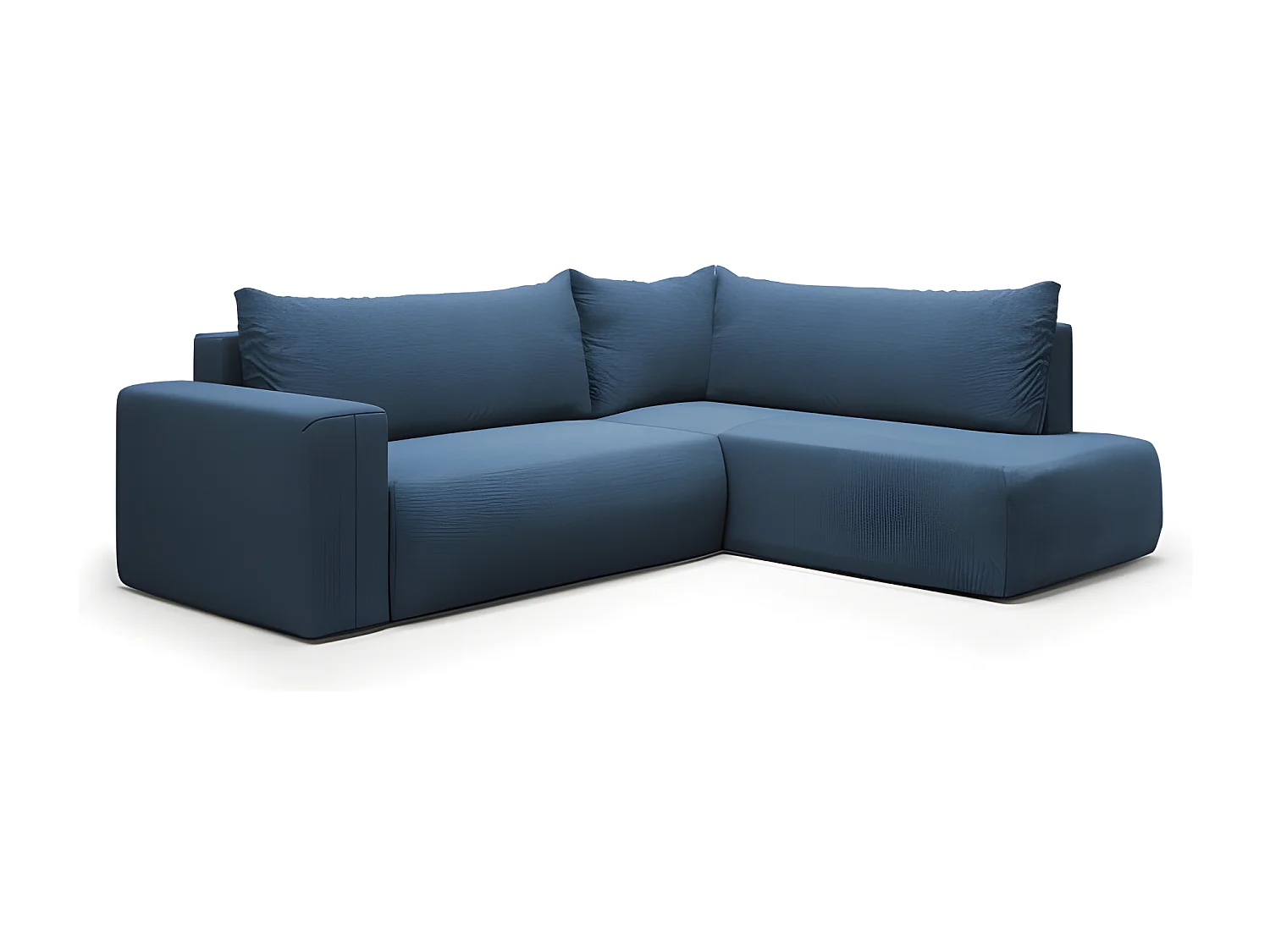 Canapé d'angle convertible LETTIO bleu