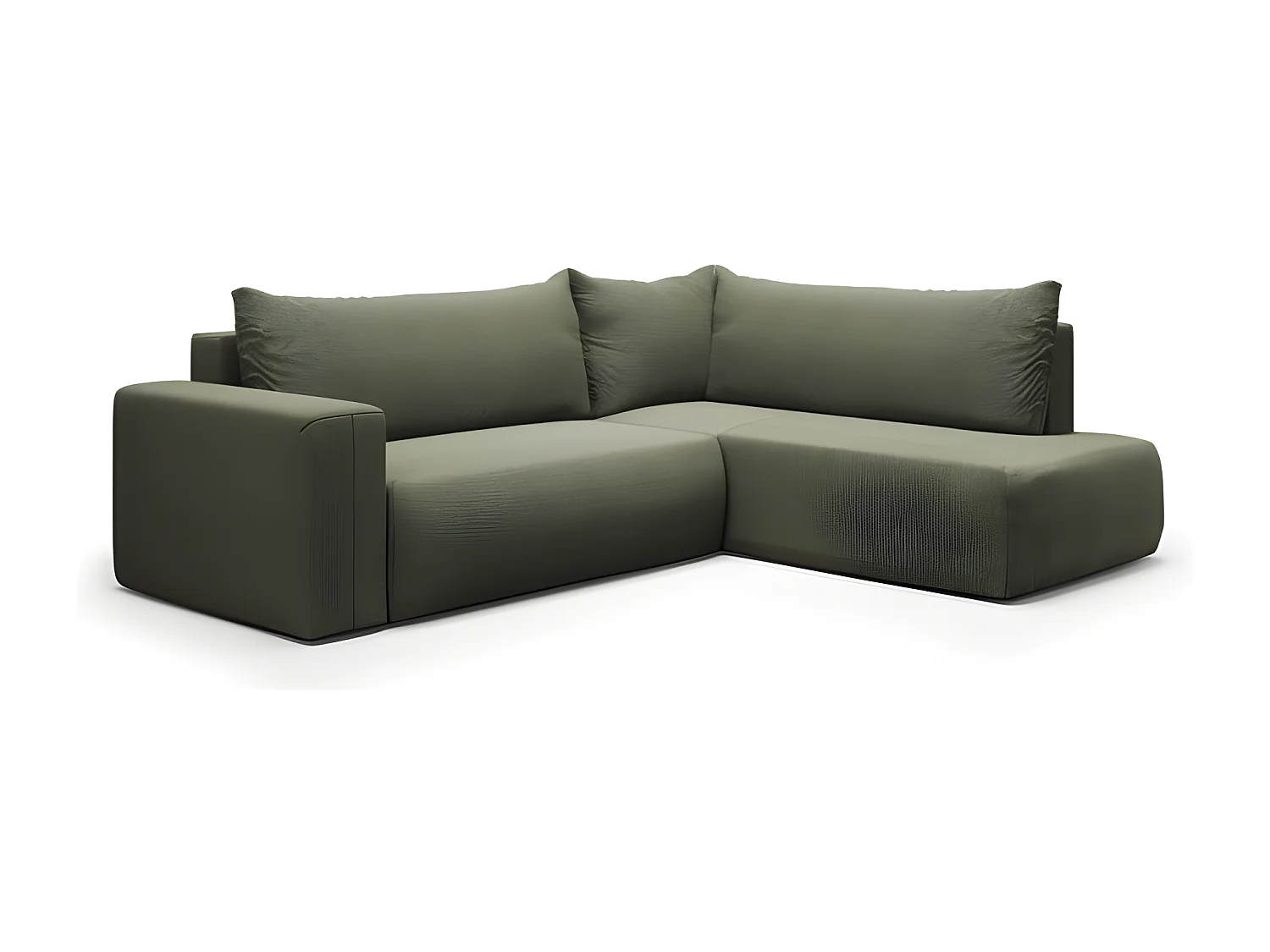 Canapé d'angle convertible LETTIO vert