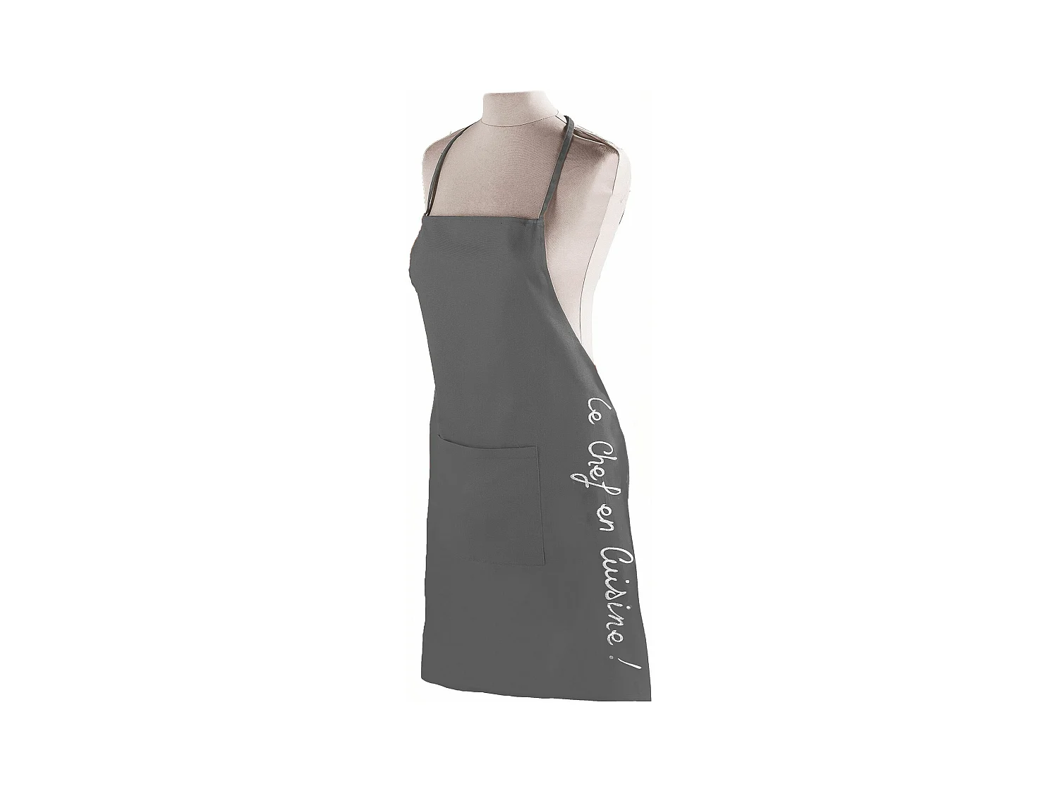 Tablier de Cuisine "Cuistot" 84cm Anthracite