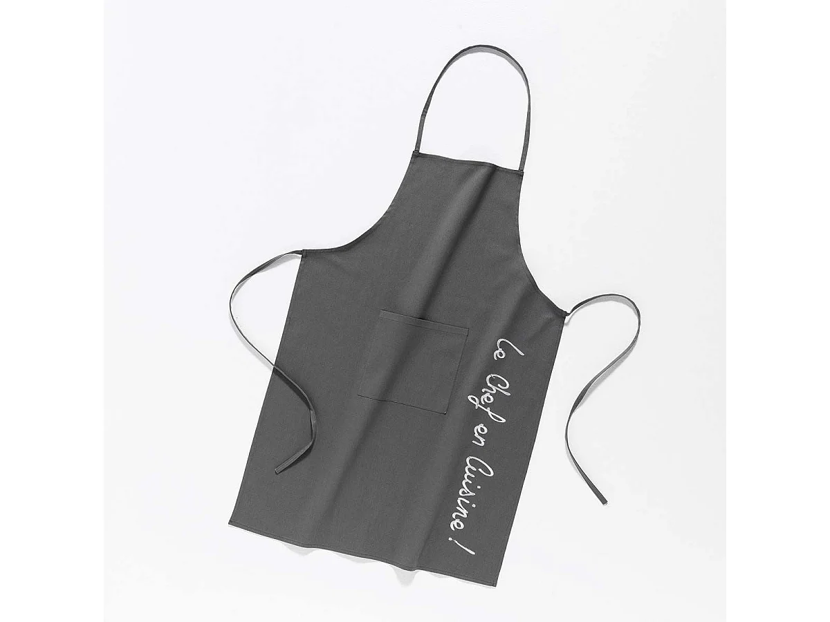Tablier de Cuisine "Cuistot" 84cm Anthracite
