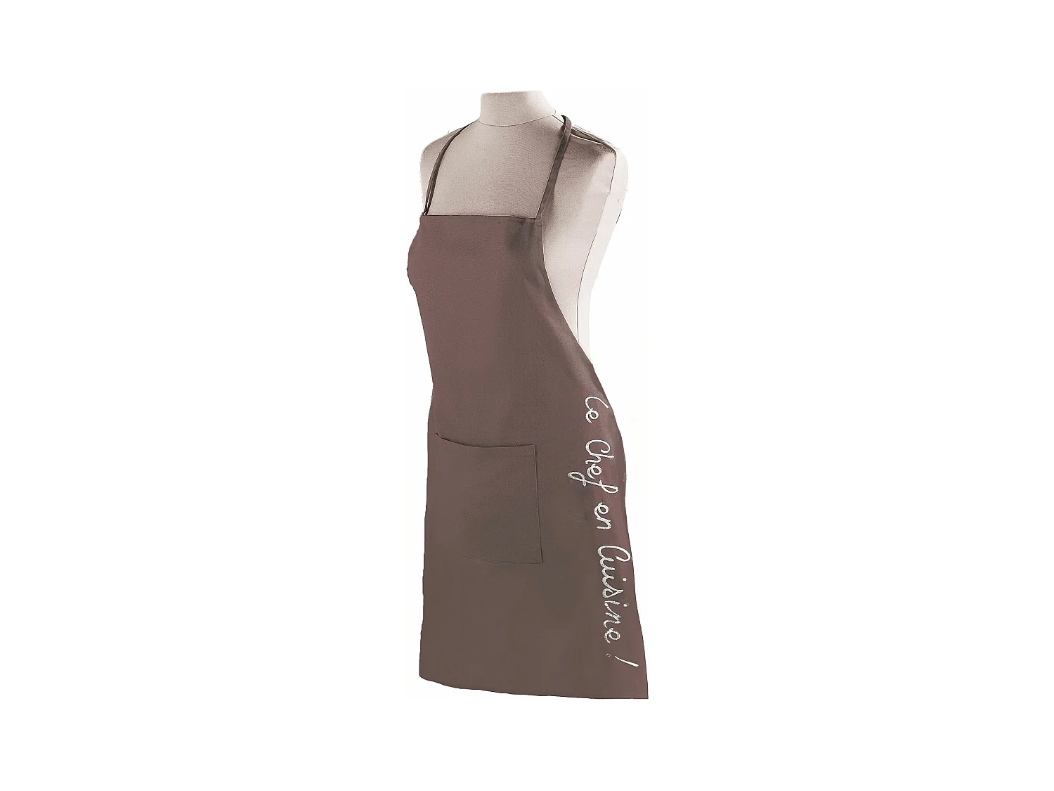 Tablier de Cuisine "Cuistot" 84cm Taupe