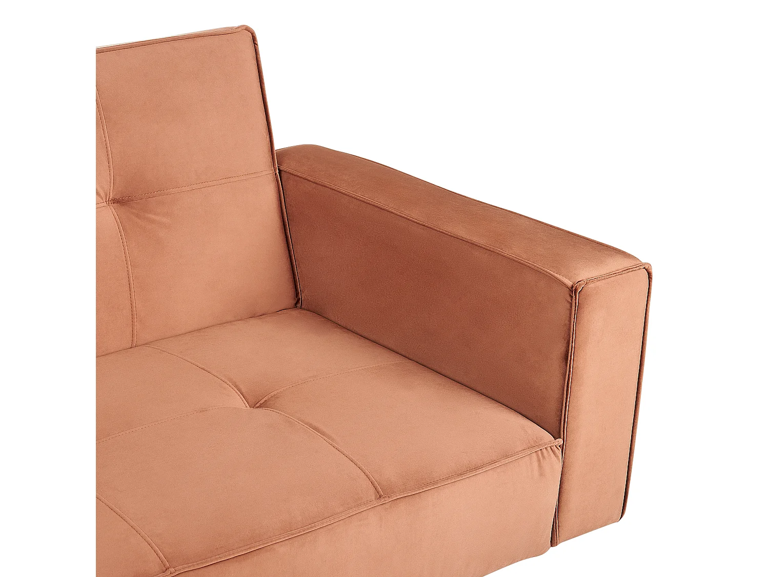 Canapé-lit 3 places VISNES Velours Marron doré