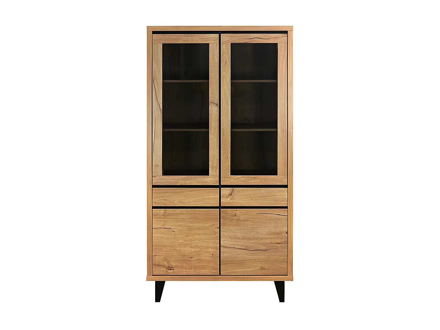 Vitrine grand modèle 2 + 2 portes 2 tiroirs Sully