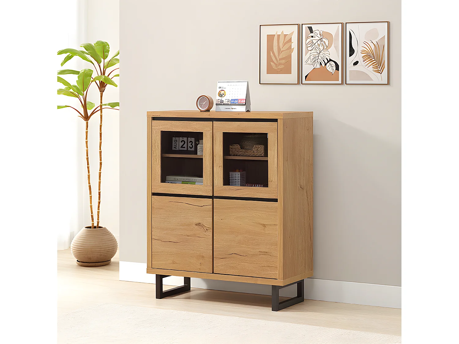 Vitrine petit modèle 2 + 2 portes Sully