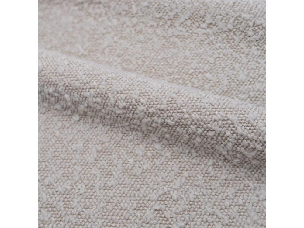 Fauteuil pivotant en tissu bouclé blanc - Ysé