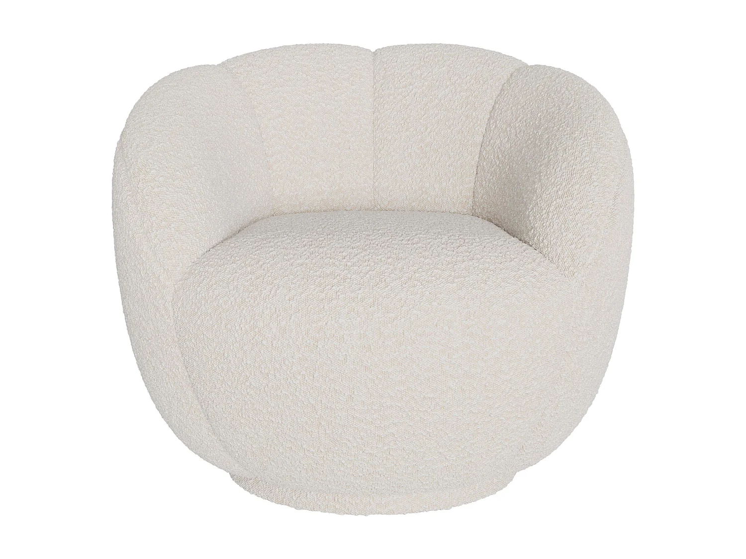 Fauteuil en tissu bouclé blanc - Ysé