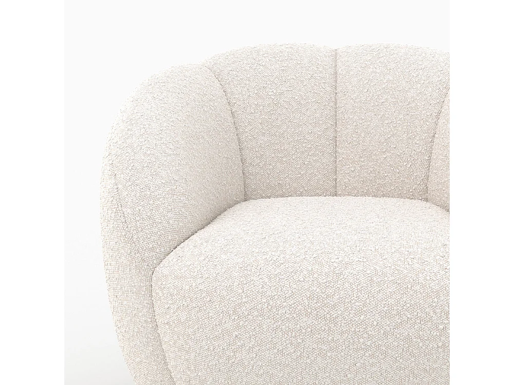 Sillón en tela bouclé blanco - Ysé