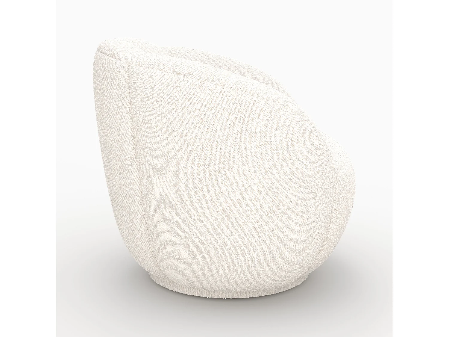 Sillón en tela bouclé blanco - Ysé