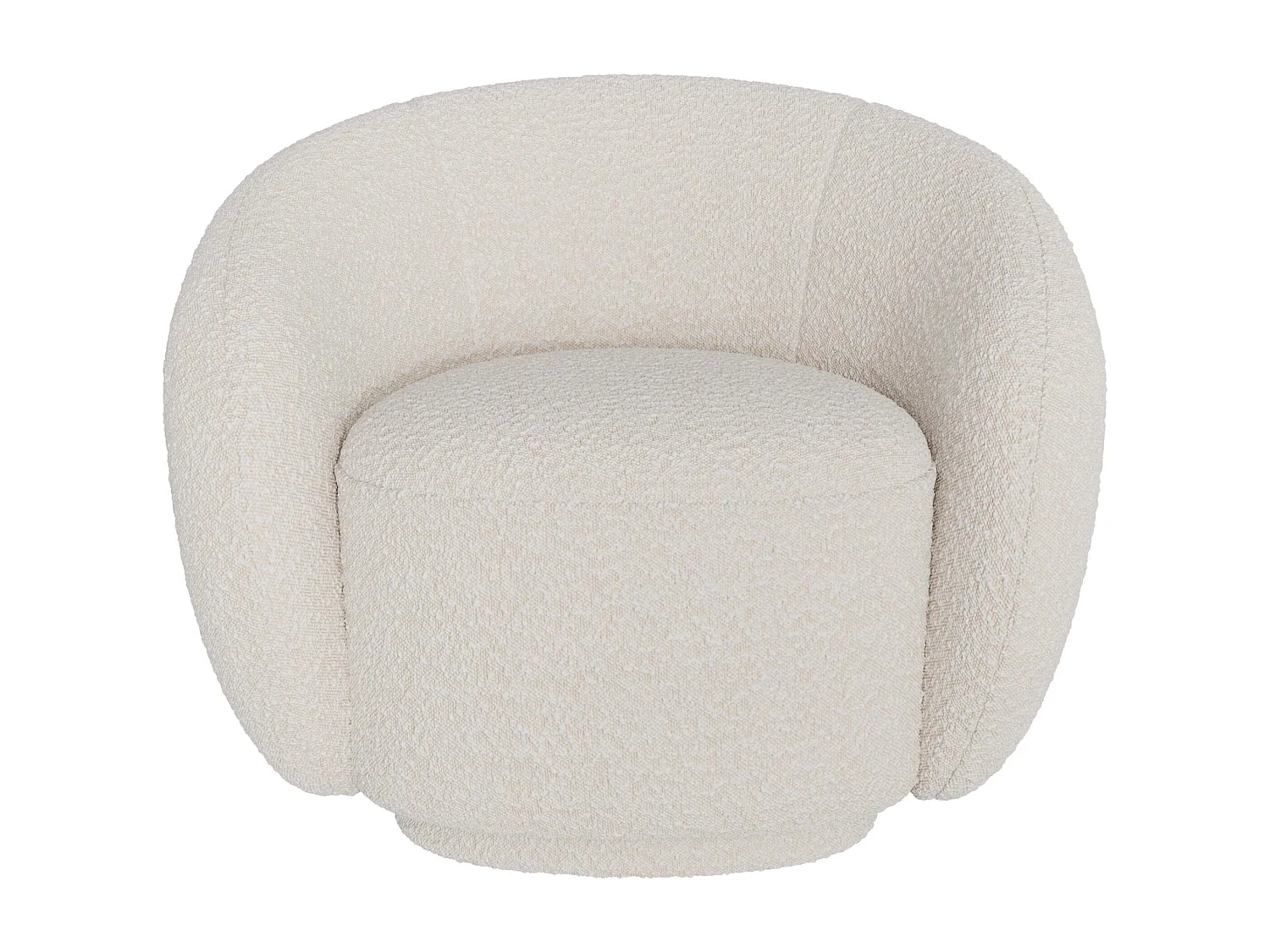 Poltrona in tessuto bouclé bianco - Naya