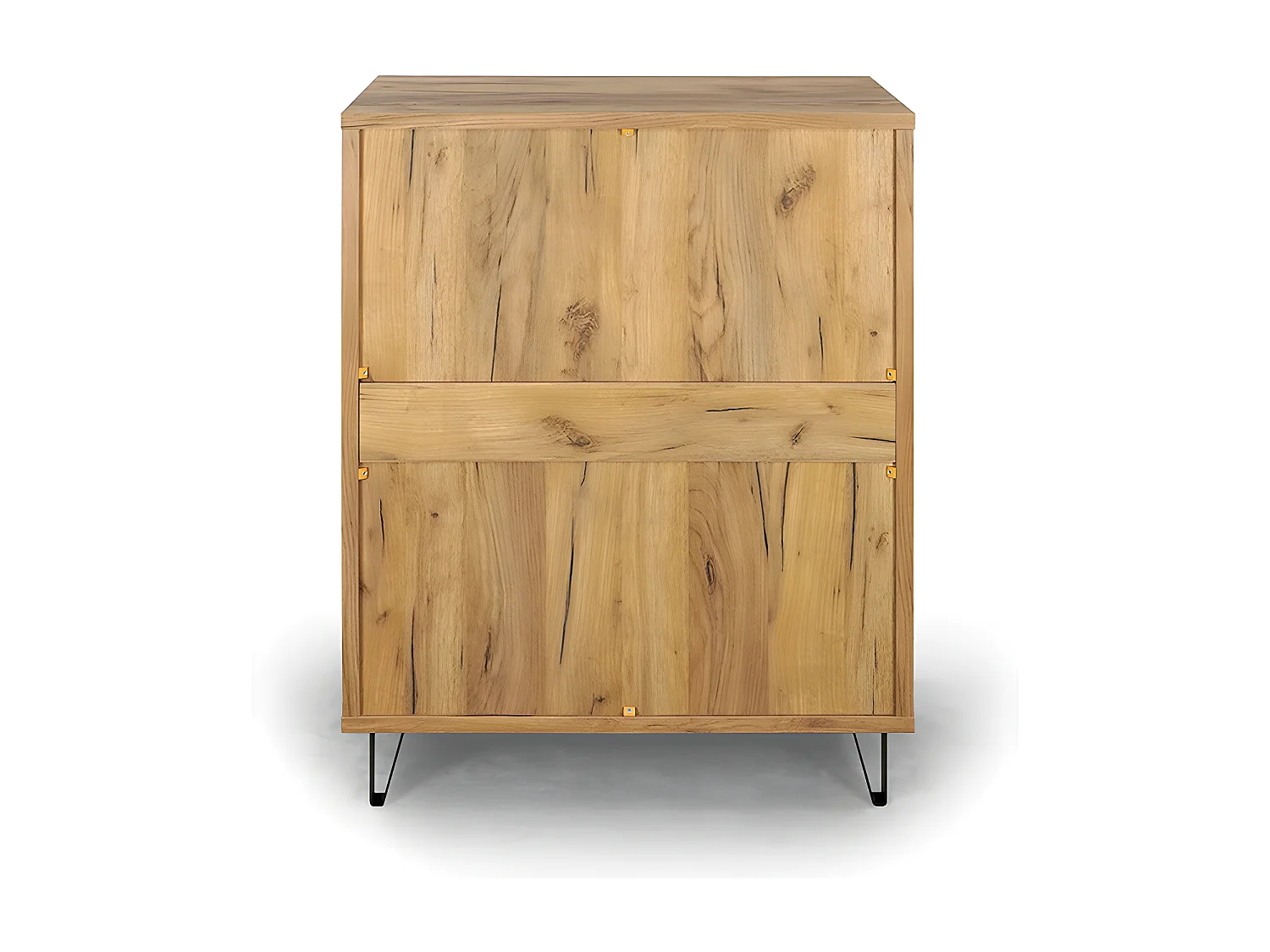 Commode 4 tiroirs naturel et gris Harry