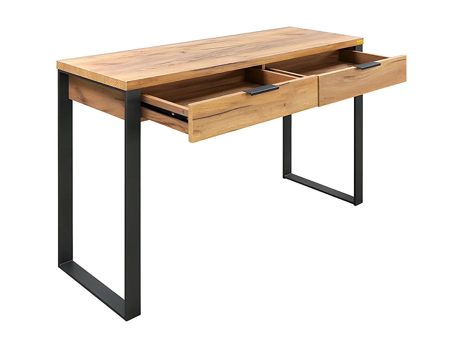 Console 2 tiroirs pieds métal Ron