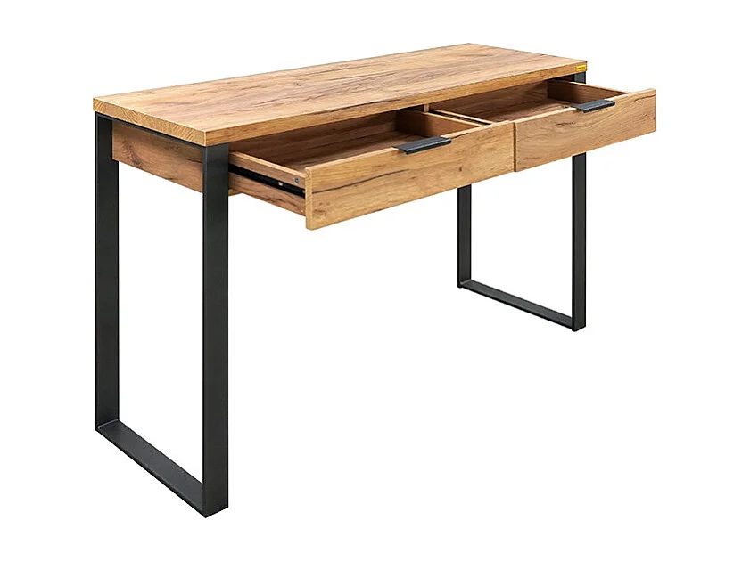 Console 2 tiroirs pieds métal Ron