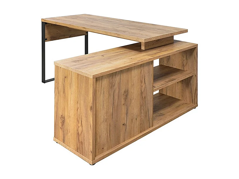 Bureau d'angle 2 cases 1 tiroir 1 porte Ron