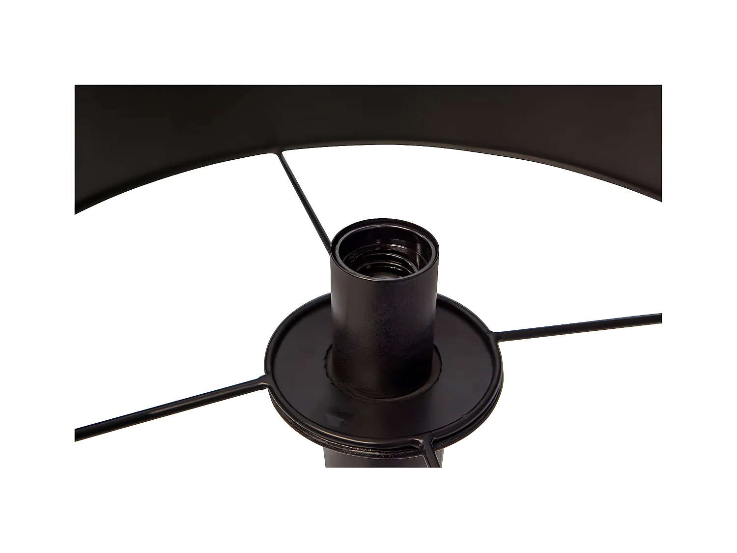 BLACKOUT TOO - Lámpara de pie de metal negro y dorado