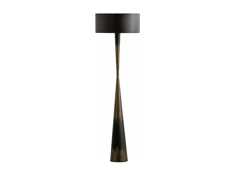 BLACKOUT TOO - Lampada da terra in metallo nero e oro