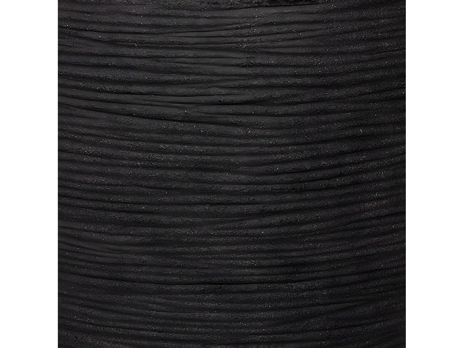 Vaso quadrado  Rib 30x30 cm preto KBLR902