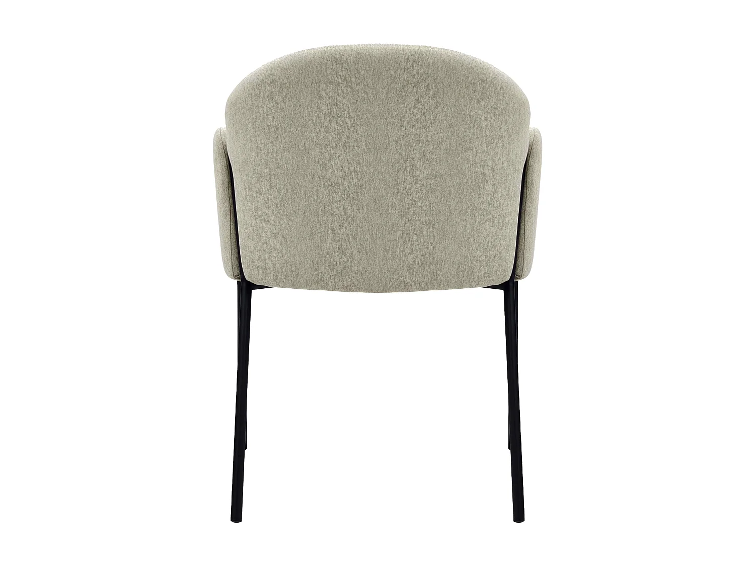 Lot de 2 chaises en acier et tissu beige