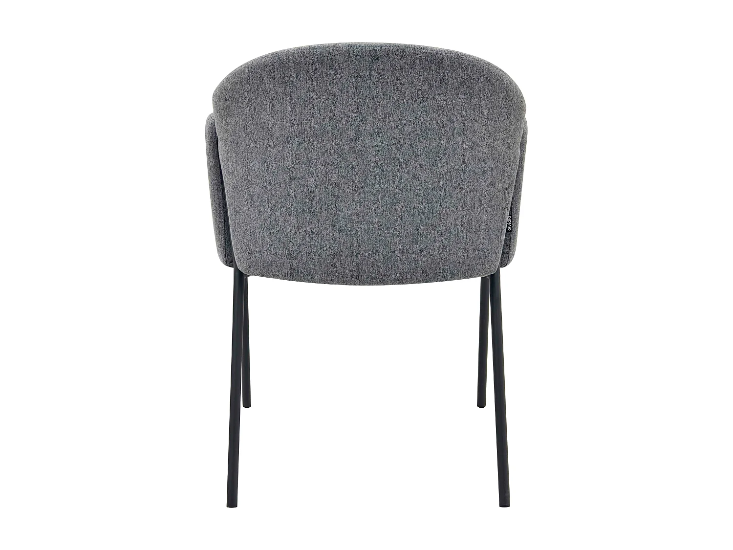 Lot de 2 chaises en acier et tissu gris anthracite