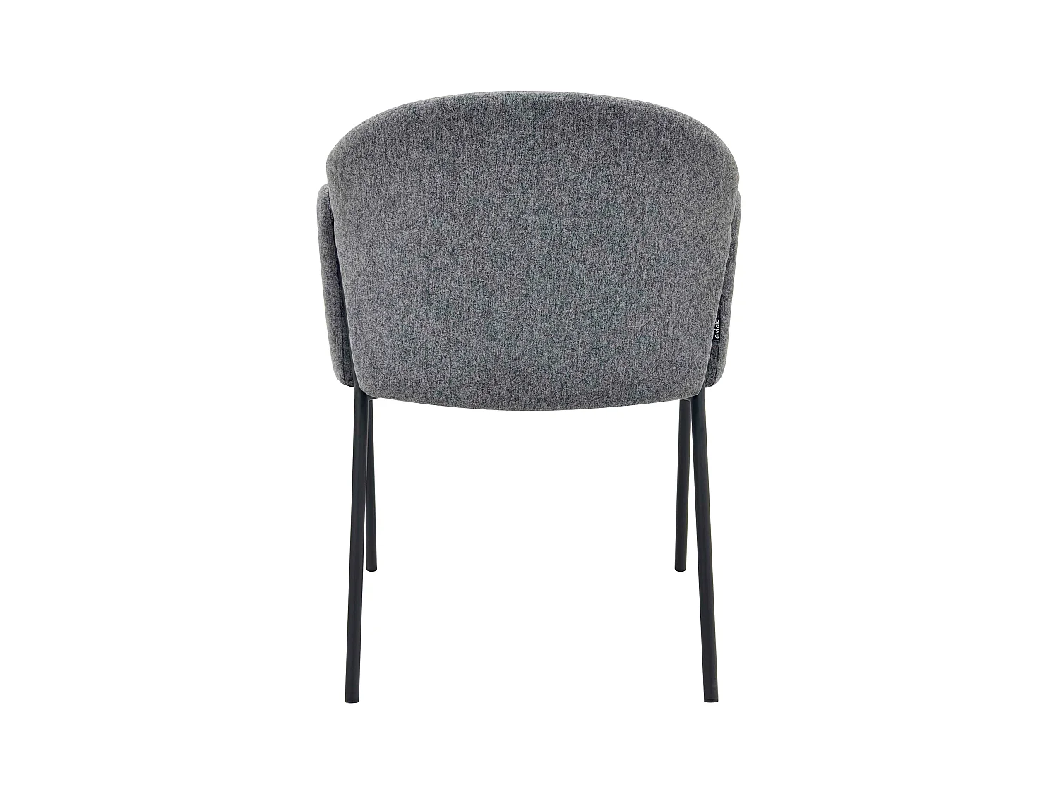 Lot de 2 chaises en acier et tissu gris anthracite