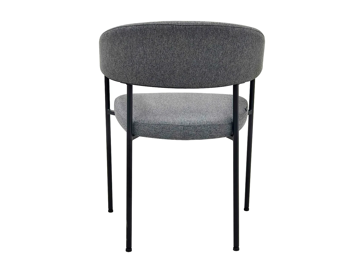 Lot de 2 fauteuils en contreplaqué et tissu gris anthracite