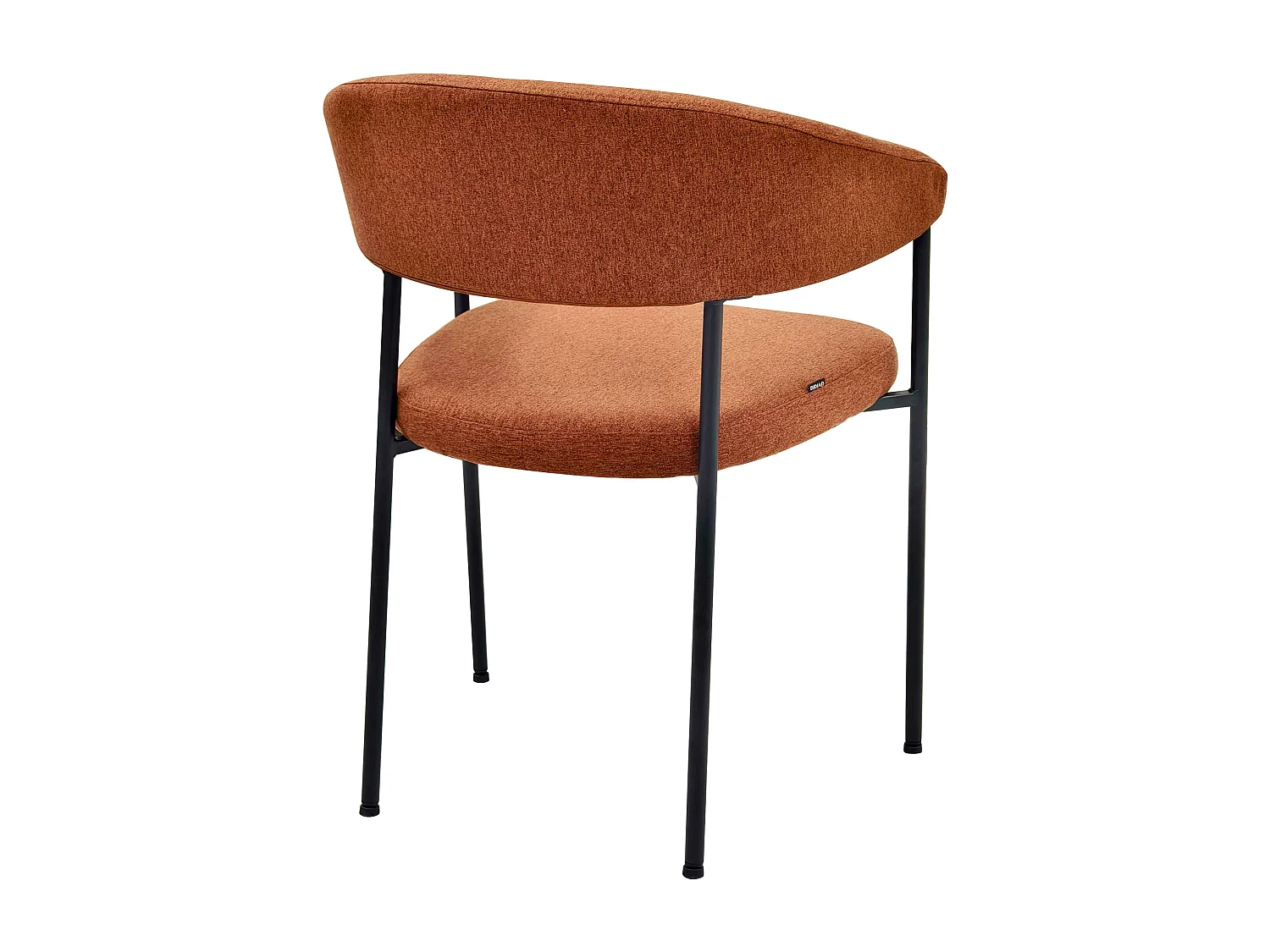 Lot de 2 fauteuils en contreplaqué et tissu rouille