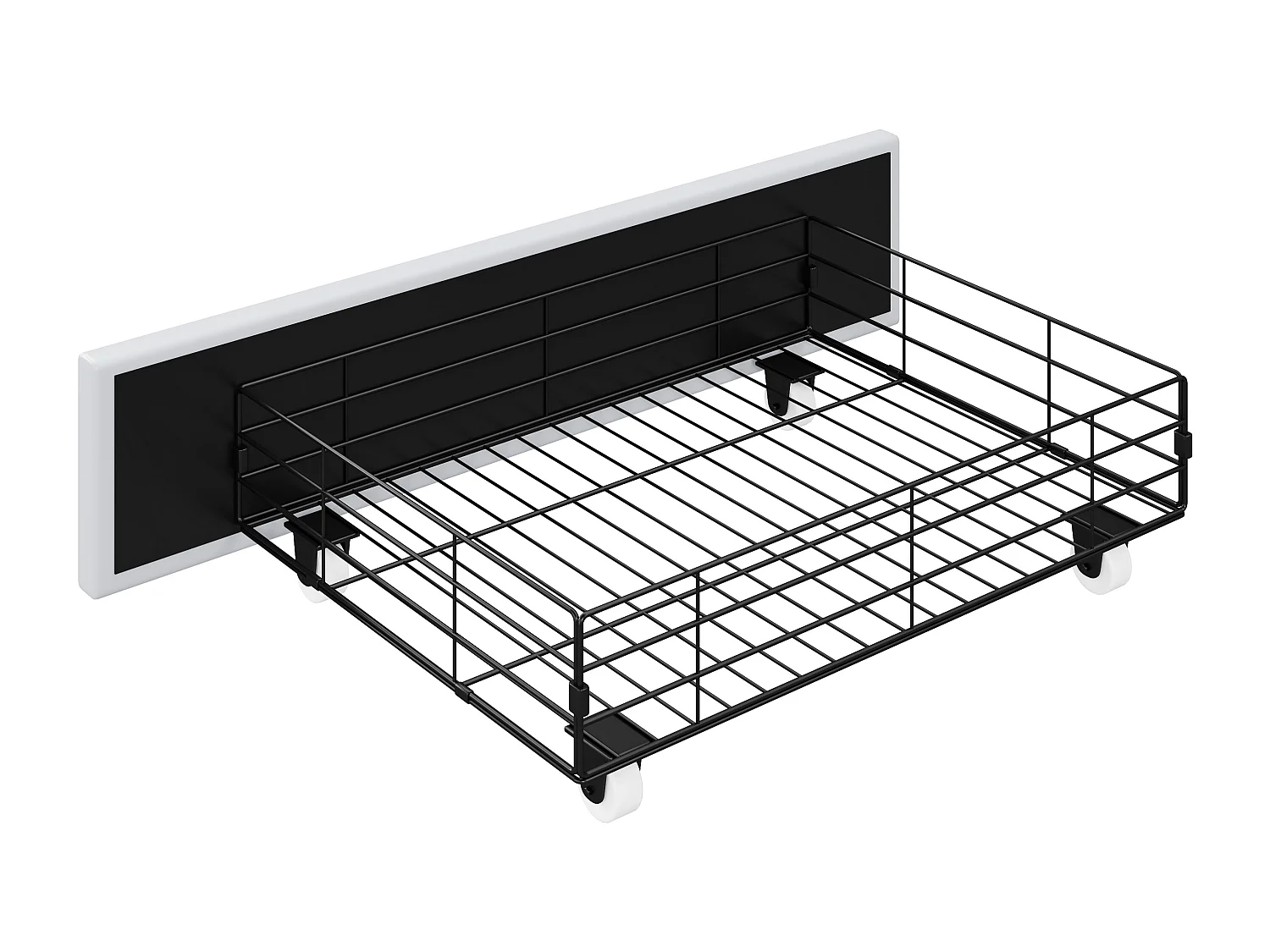 Cama de adulto 160x200 cm em imitação de pele - com LED e tomada USB - 4 gavetas - estrutura em ferro - Branco