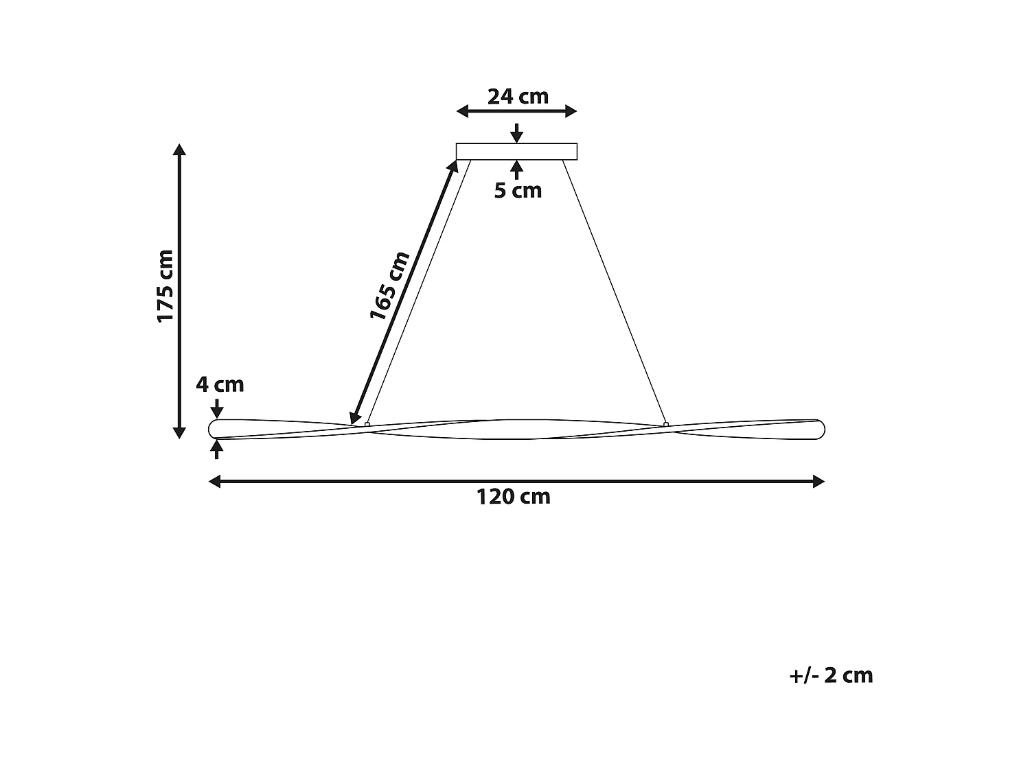 LED Hängelampe MAHOI Metall Schwarz