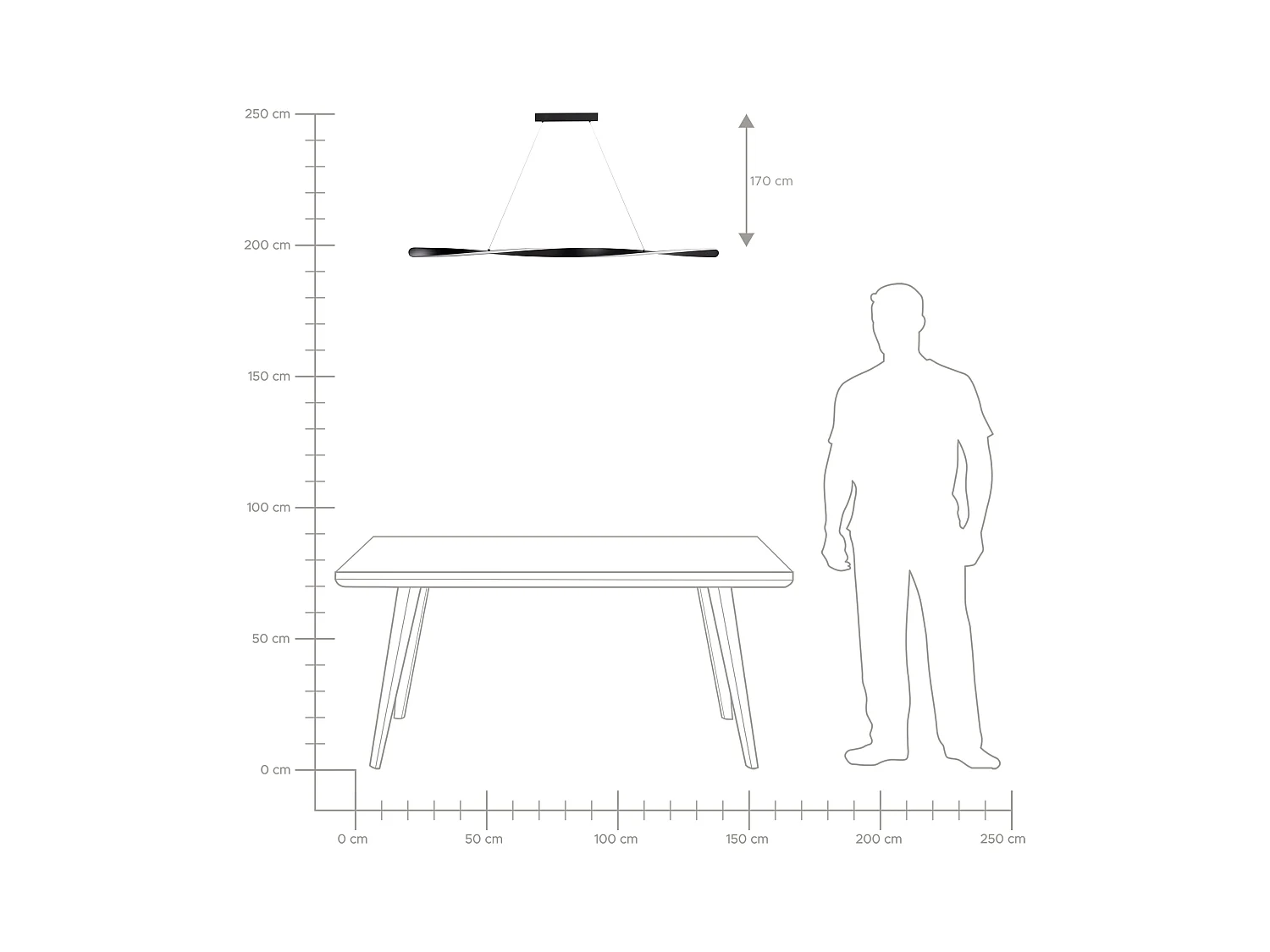 LED Hängelampe MAHOI Metall Schwarz