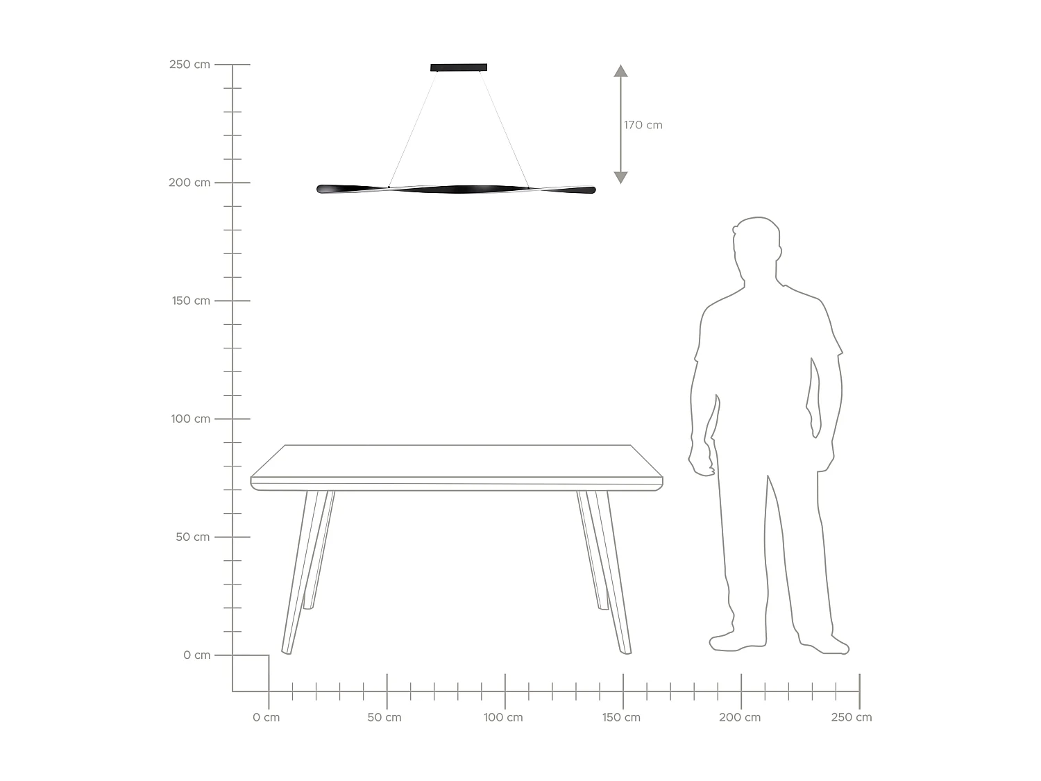 Lampe LED suspendue MAHOI Métal Noir