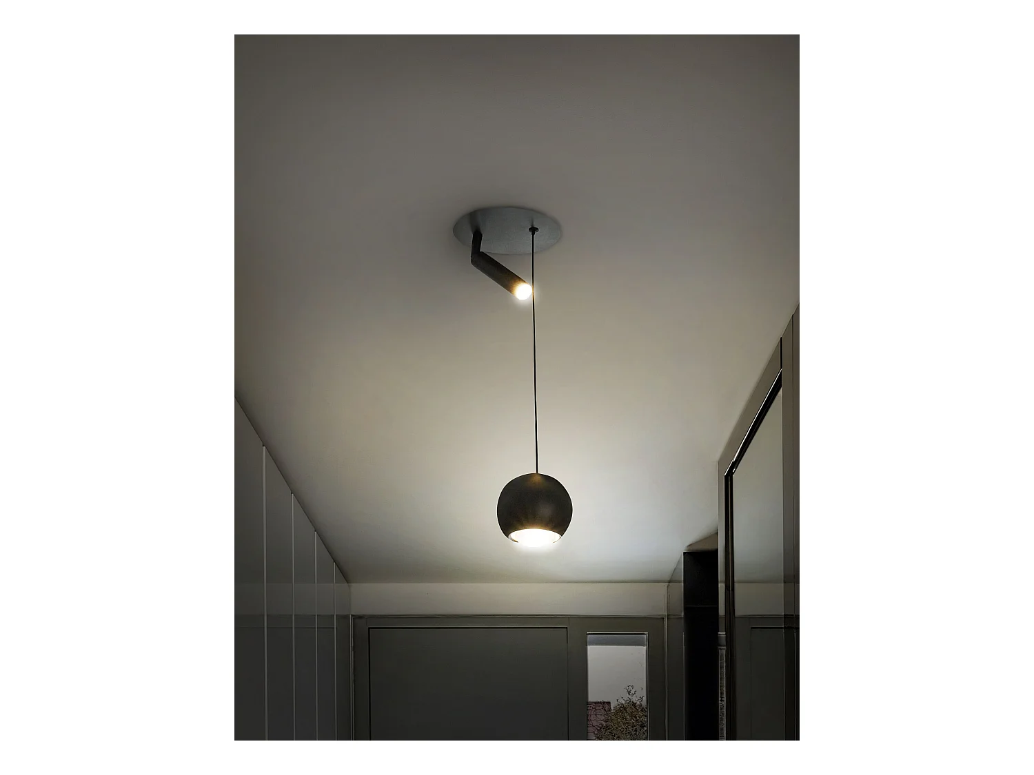 Lampe LED suspendue MABOLE Métal Noir