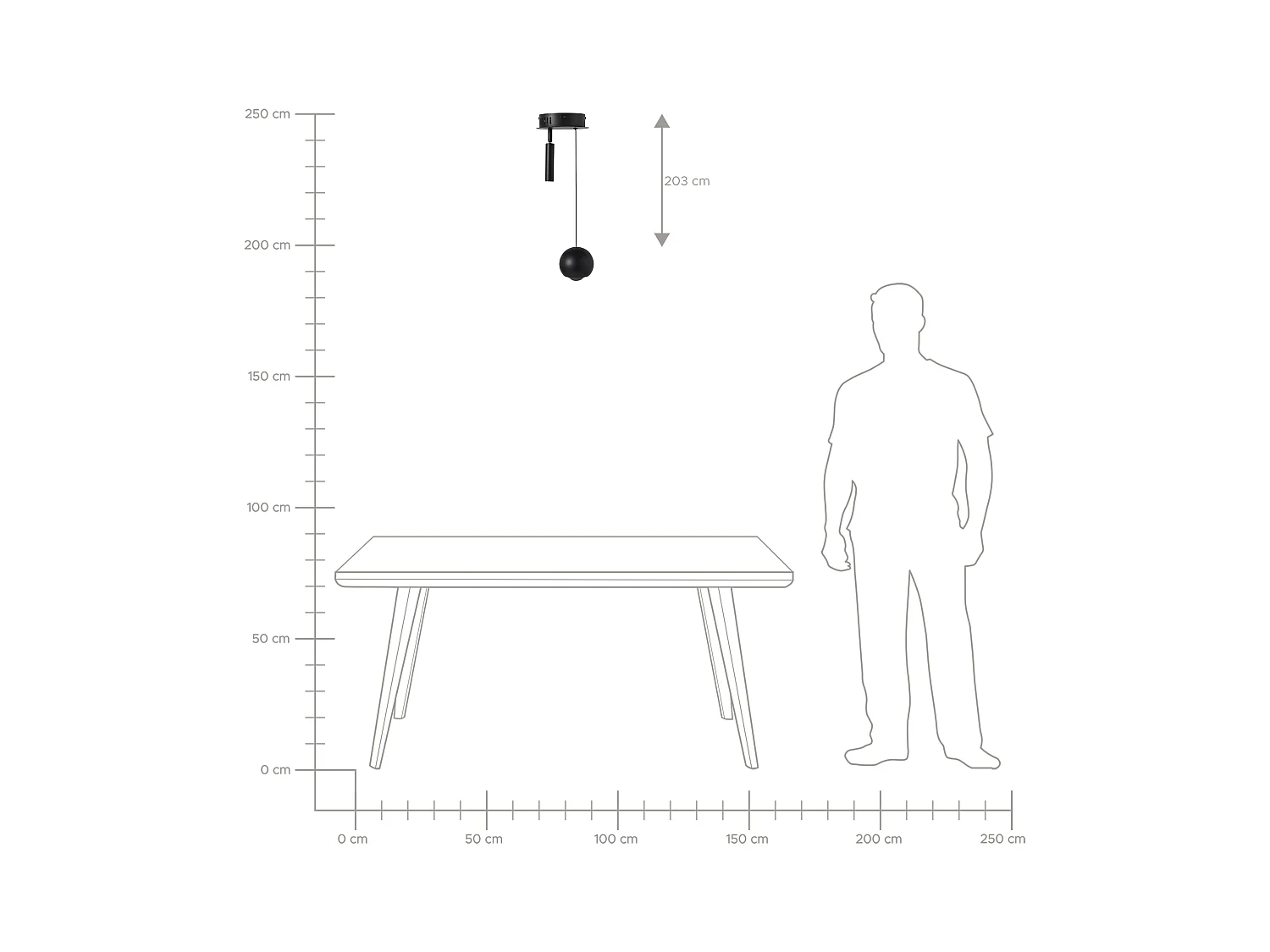 Lampe LED suspendue MABOLE Métal Noir