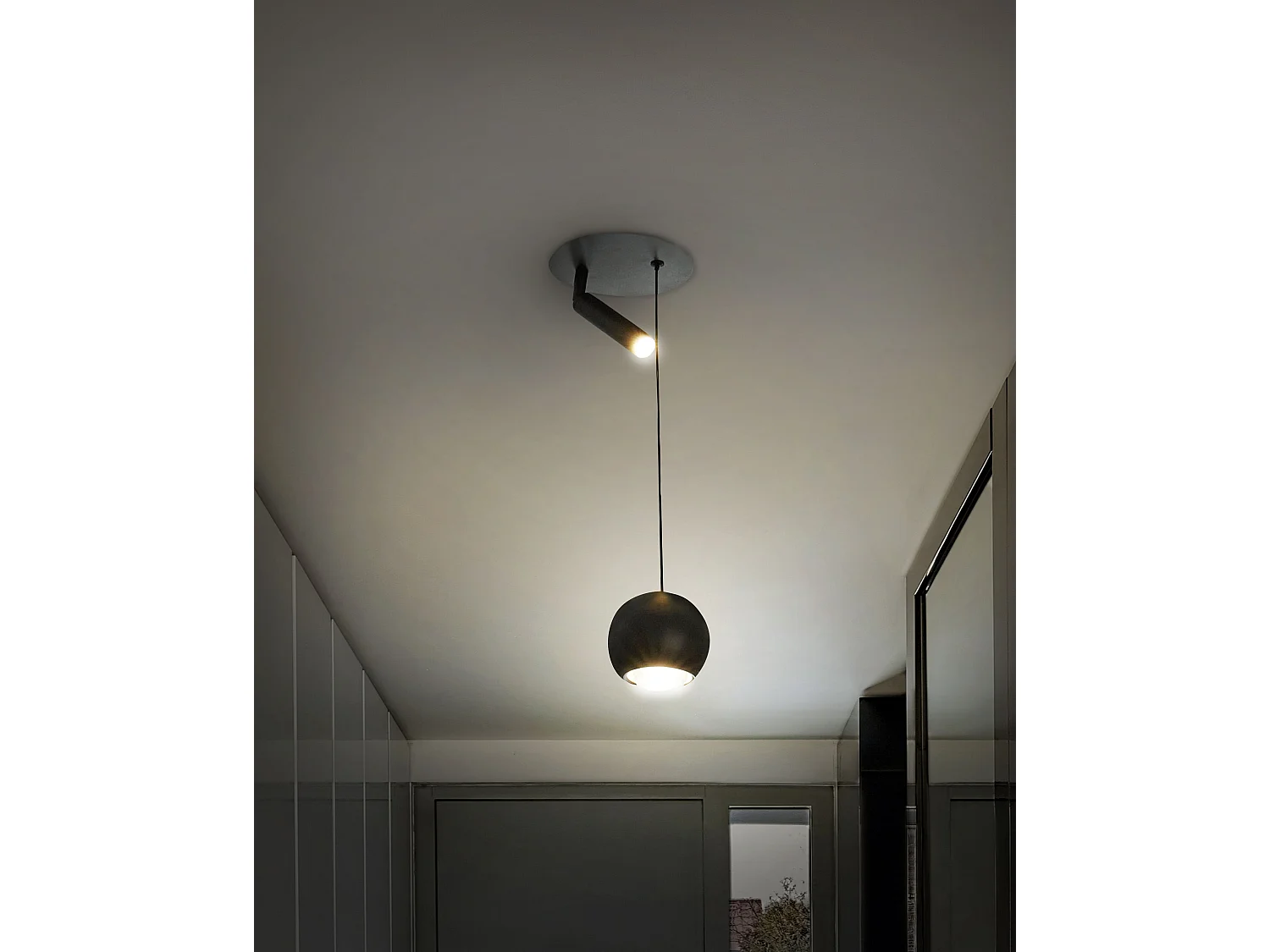 Lampe LED suspendue MABOLE Métal Noir