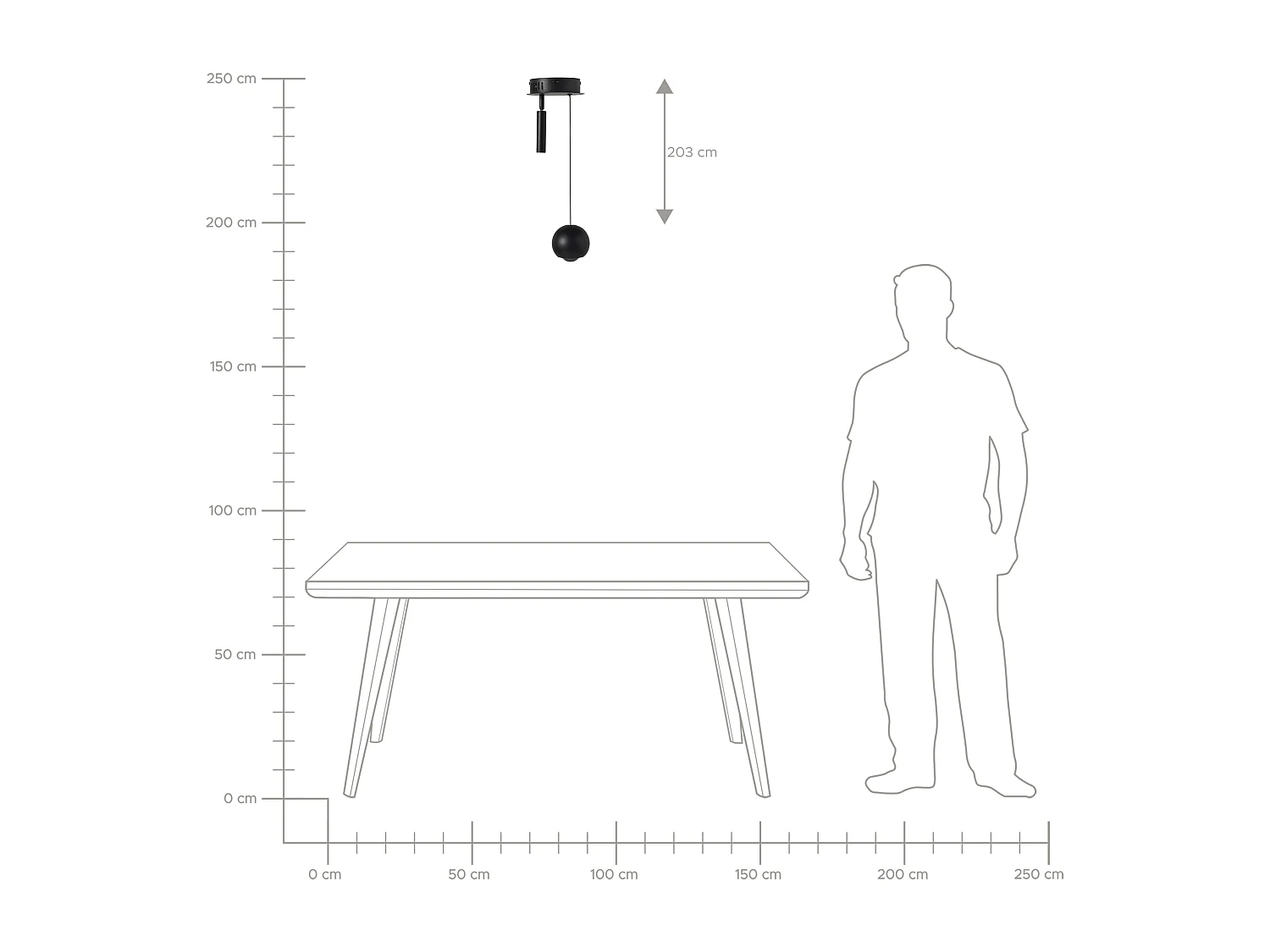Lampe LED suspendue MABOLE Métal Noir