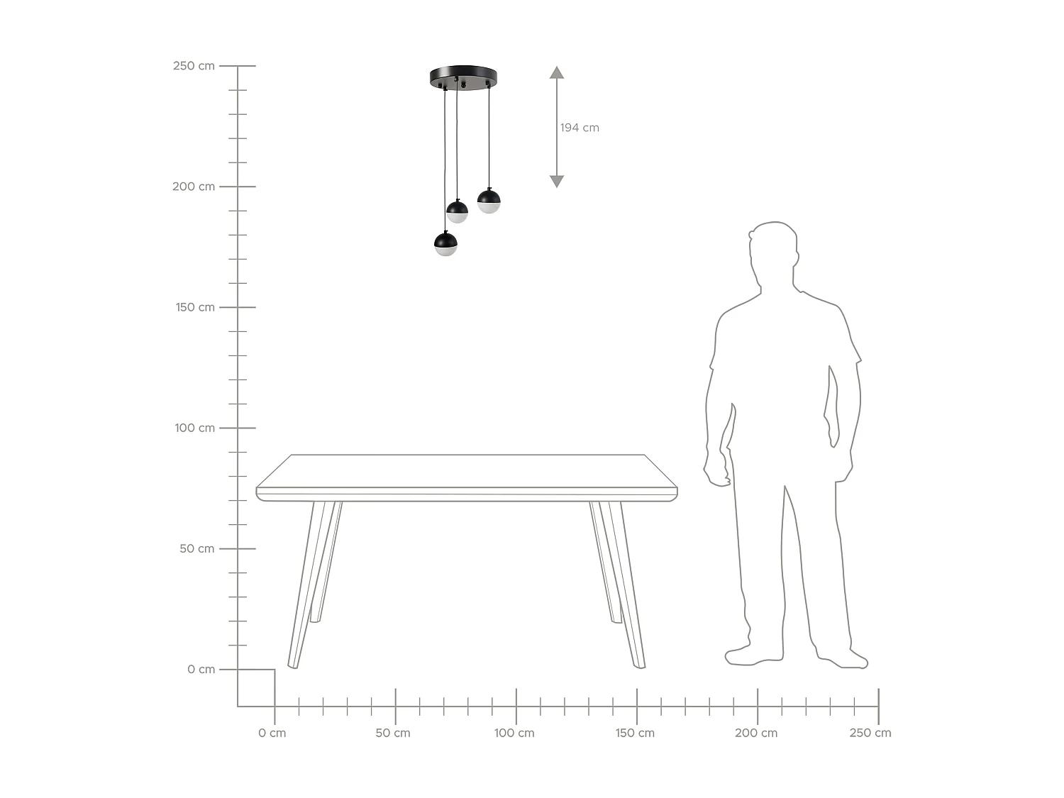 LED hanglamp ANKOBRA Metaal Zwart