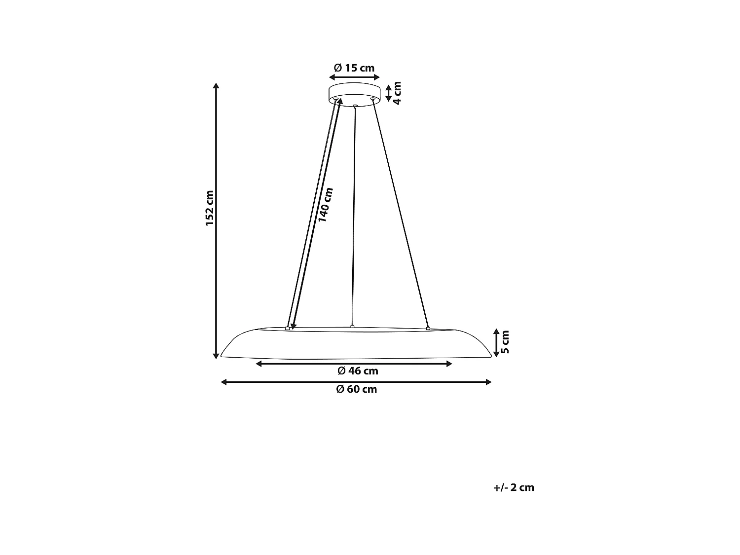 Lampe LED suspendue SURKO Métal Noir