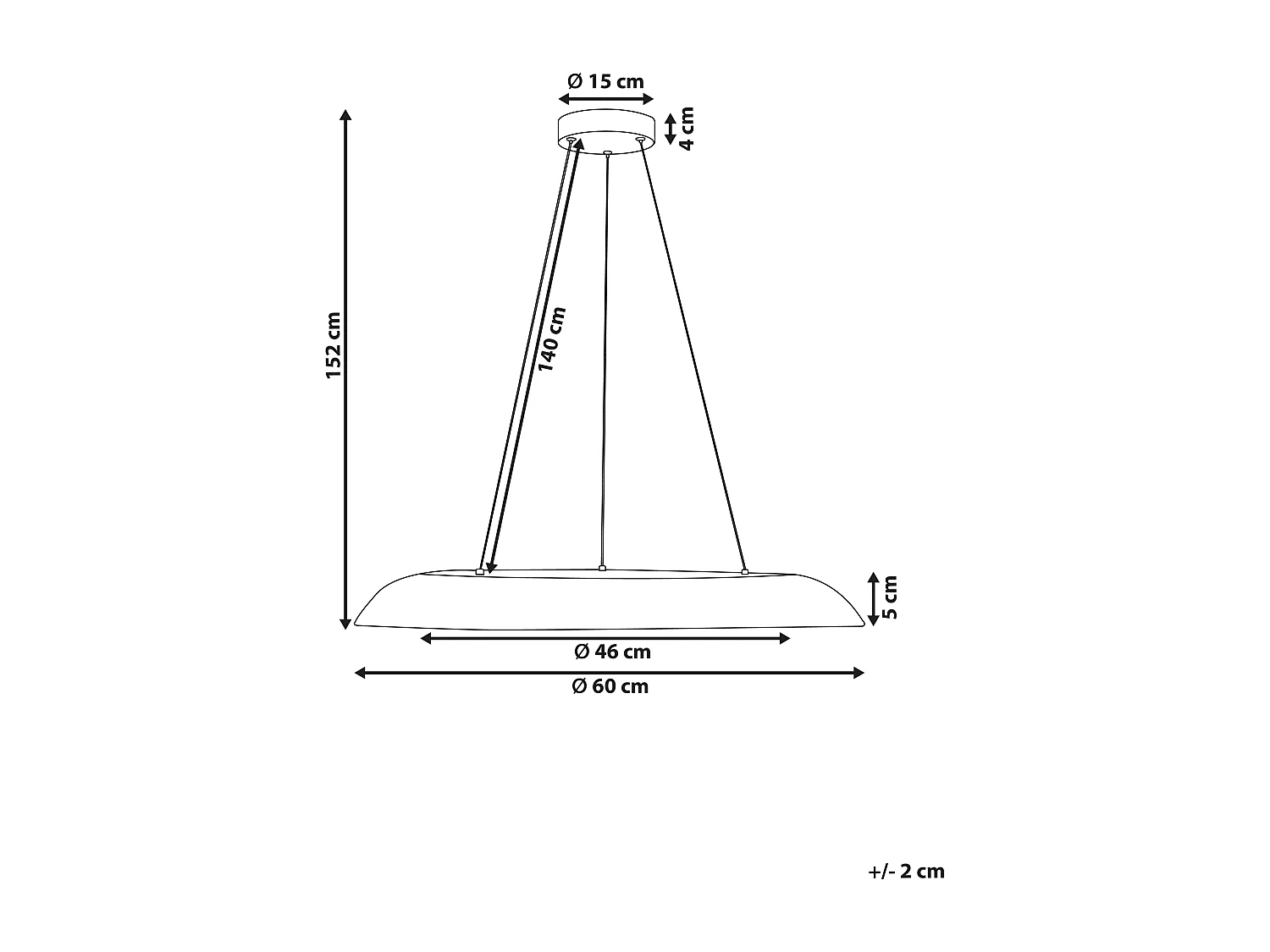 Lampe LED suspendue SURKO Métal Noir