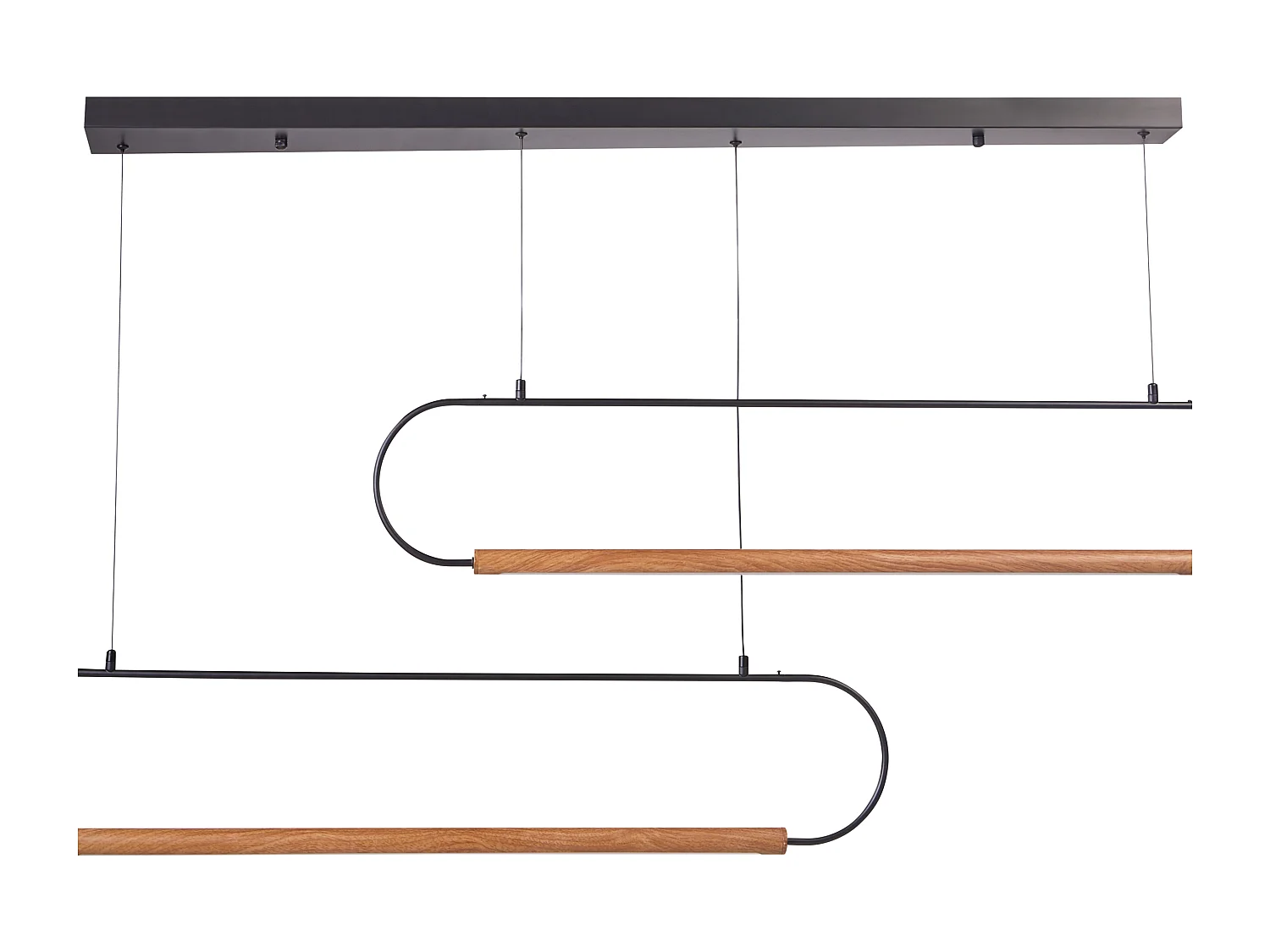 Candeeiro suspenso LOGONE Metal Preto