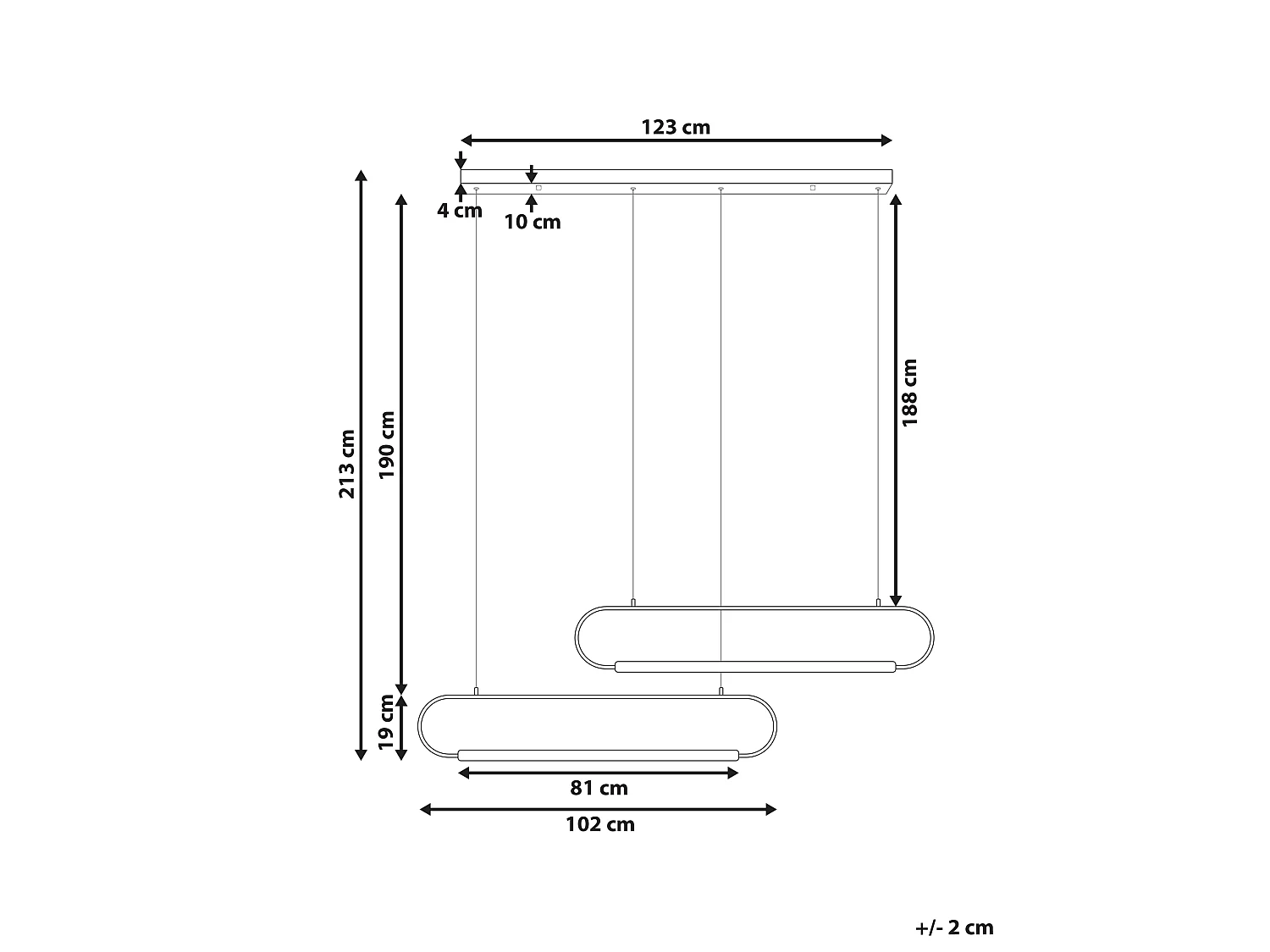 Lampe suspension LOGONE Métal Noir