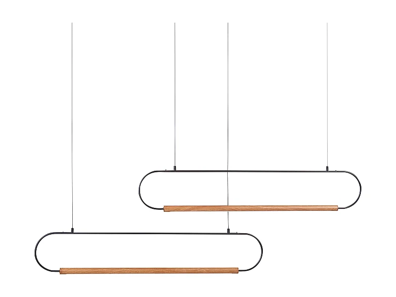 Candeeiro suspenso LOGONE Metal Preto