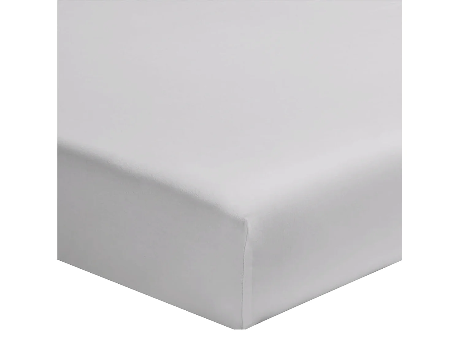 Drap housse coton blanc 90x200 cm