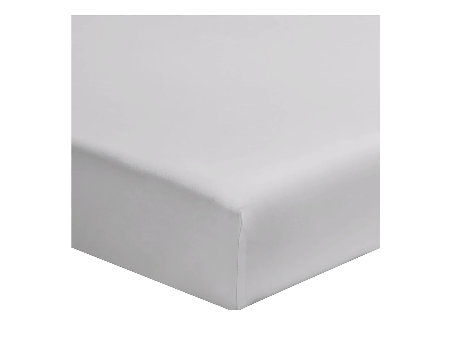 Drap housse coton blanc 90x200 cm
