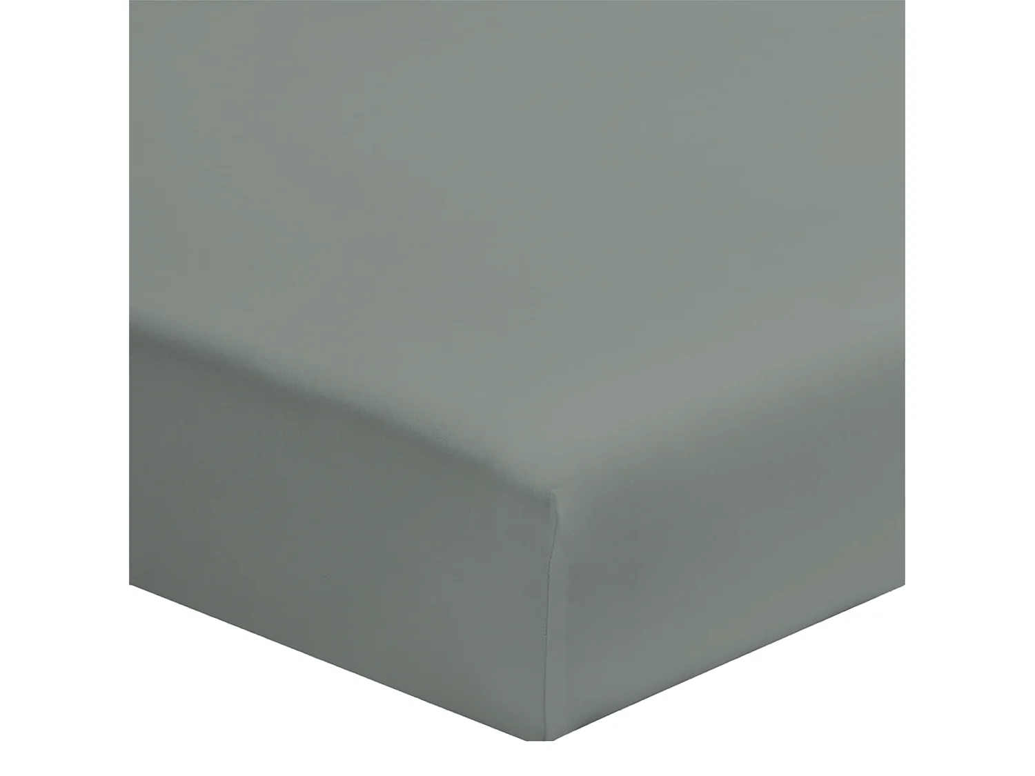 Drap housse coton vert 180x200 cm